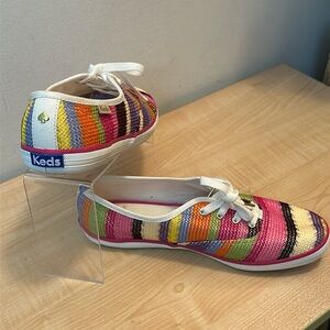 Keds X Kate Spade New York Champion Multicolor Crochet Low Top Sneakers - New